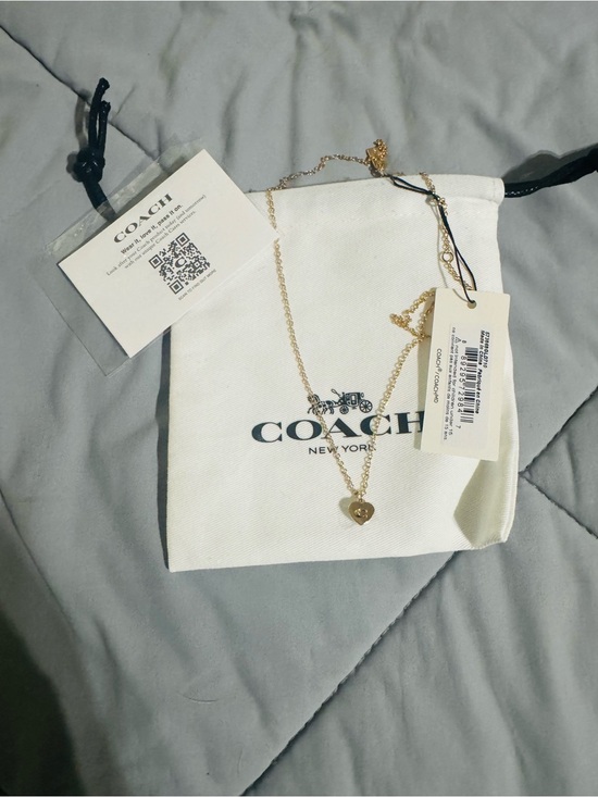 Coach Jewelry - Coach Gold Heart Pendant Necklace